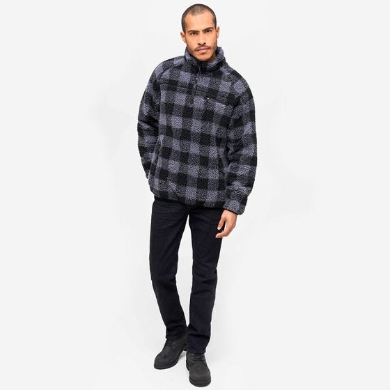 Brandit Teddyfleece Troyer Jakke - Sort/Grå
