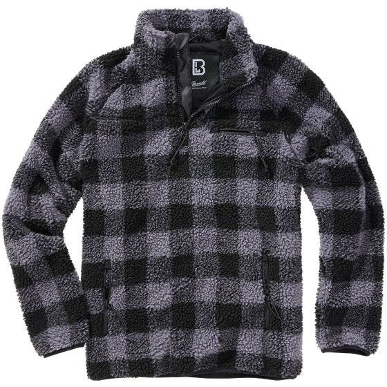 Brandit Teddyfleece Troyer Jakke - Sort/Grå
