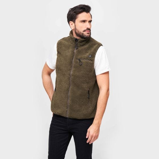Brandit Teddyfleece Worker Vest - Olivenfarvet