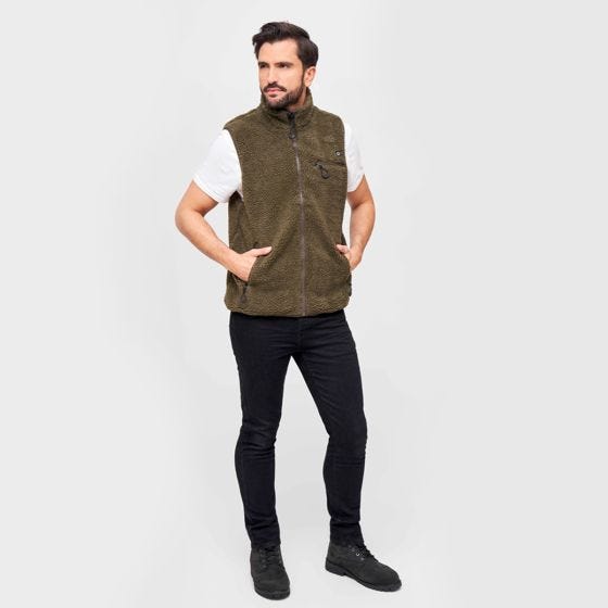 Brandit Teddyfleece Worker Vest - Olivenfarvet