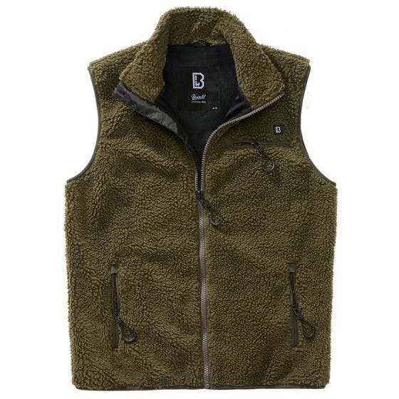 Brandit Teddyfleece Worker Vest - Olivenfarvet