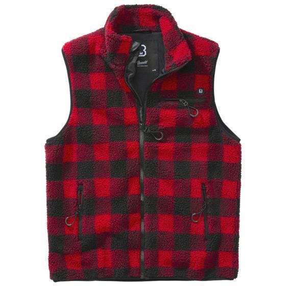 Brandit Teddyfleece Worker Vest - Rød/Sort