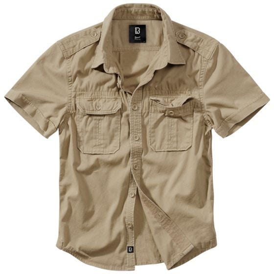 Brandit Vintage Kortærmet skjorte - Camel