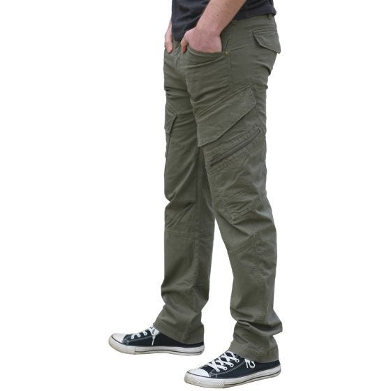 Brandit Advet Slim Fit Bukser - Olivenfarvet