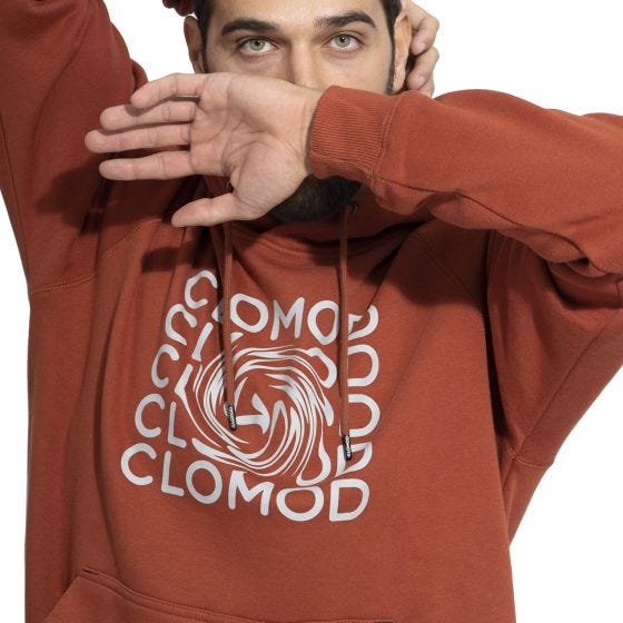 CLOMOD "Twirl" Hættetrøje - Maroon Red