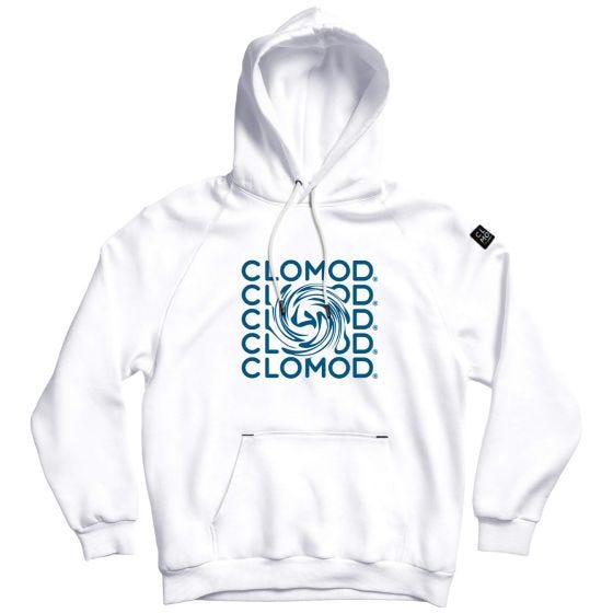 CLOMOD "Twirl" Hættetrøje - Hvid