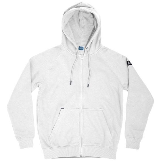 CLOMOD "Blank" Sweater med fuld lynlås - Hvid