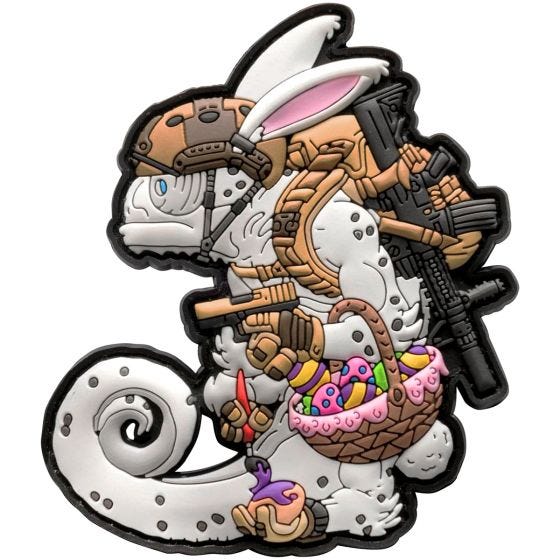 Patchlab Chameleon Easter Operator Mærke - Hvid/Coyote