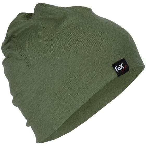 Fox Outdoor Merino Lite Beanie-Hue - Olivenfarvet