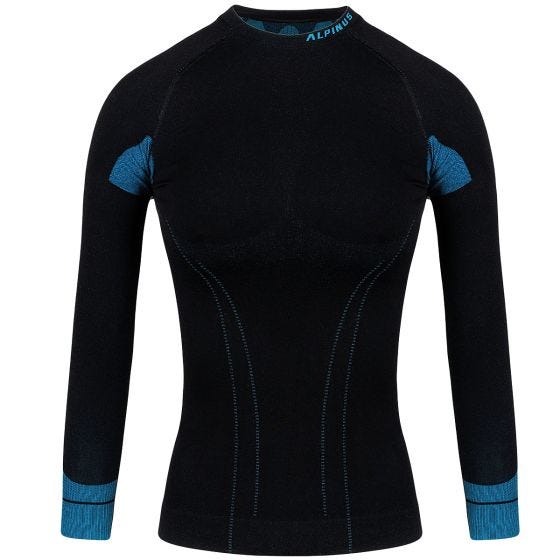 Alpinus Active Longsleeve Top til baselag - Sort/Blå