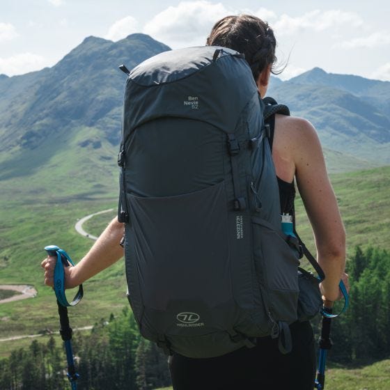 Highlander Kvinders Ben Nevis Rygsæk 65 L - Grå