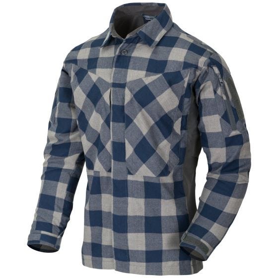 Helikon MBDU Flannelskjorte - Slate Blue Checkered