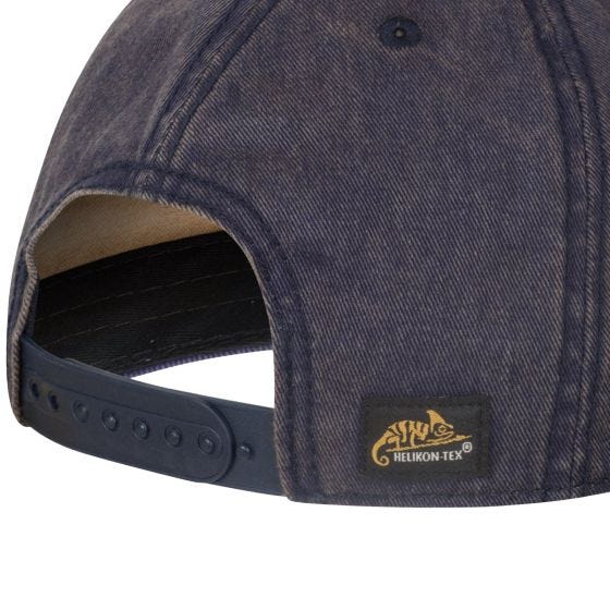 Helikon Plain Kasket med trykknap - Dirty Washed Navy
