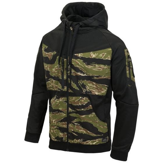 Helikon Rogue Hættetrøje med fuld lynlås - Sort/Tiger Stripe