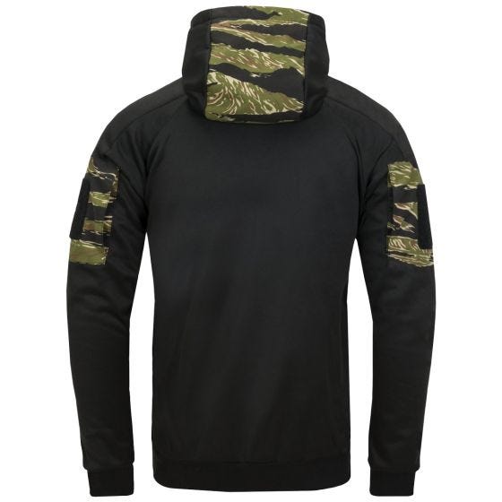 Helikon Rogue Hættetrøje med fuld lynlås - Sort/Tiger Stripe