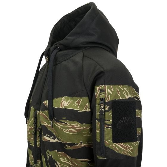 Helikon Rogue Hættetrøje med fuld lynlås - Sort/Tiger Stripe