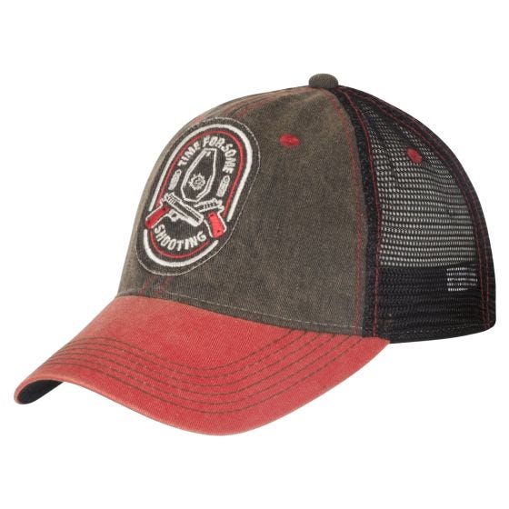 Helikon Shooting Time Trucker Kasket - BlackDirty Washed Black / Dirty Washed Red C