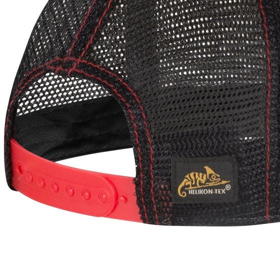 Helikon Shooting Time Trucker Kasket - BlackDirty Washed Black / Dirty Washed Red C