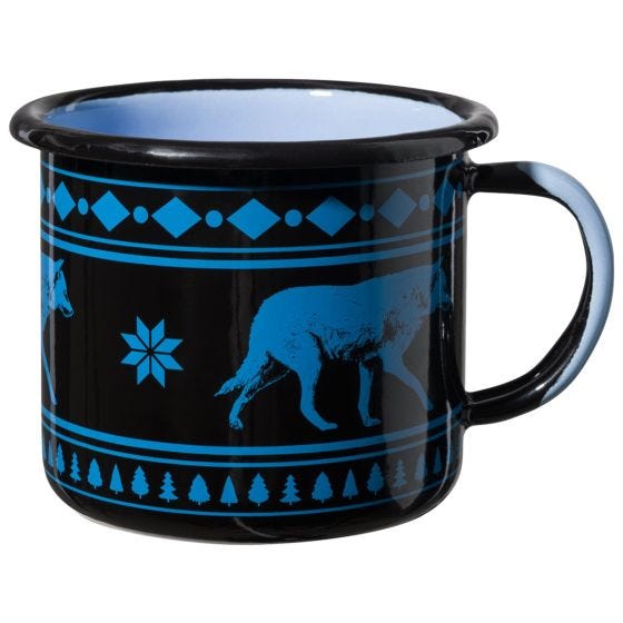 Helikon Wolf Enamel Krus 350 ml - Sort