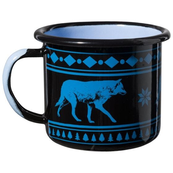 Helikon Wolf Enamel Krus 350 ml - Sort