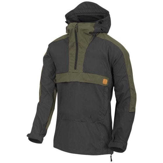 Helikon Woodsman Anorakjakke - Sort/Taiga Green
