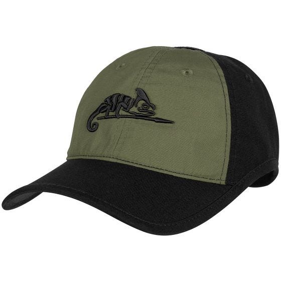 Helikon Logo Kasket Polybomuld med Ripstop - Sort/Olive Green