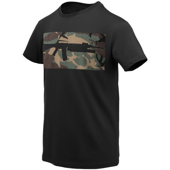 Helikon 16/203 Combo T-shirt - Black/US Woodland