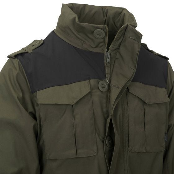 Helikon M-65 Covert Jakke - Taiga Green/Sort