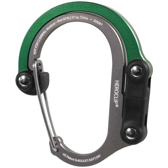 Heroclip Medium Gear Karabinhage - Forest Green