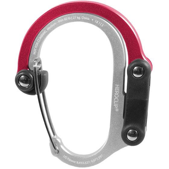 Heroclip Medium Gear Karabinhage - Hot Rod Red