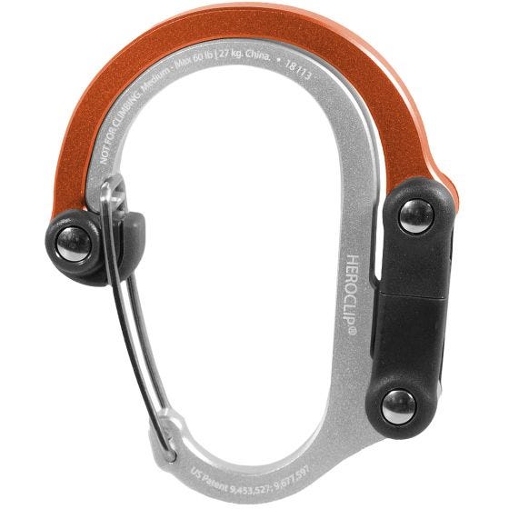 Heroclip Medium Gear Karabinhage - Orange Crush
