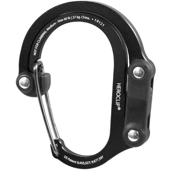 Heroclip Medium Gear Karabinhage - Stealth Black
