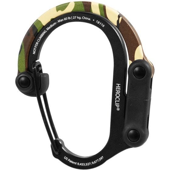 Heroclip Medium Gear Karabinhage - Woodland Hero