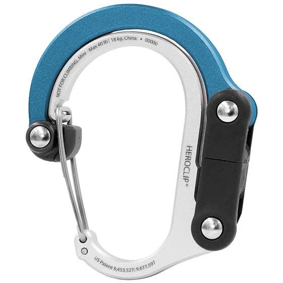 Heroclip Mini Gear Karabinhage - Blue Steel