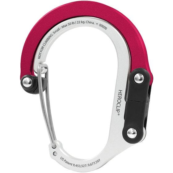 Heroclip Small Gear Karabinhage - Hot Rod Red