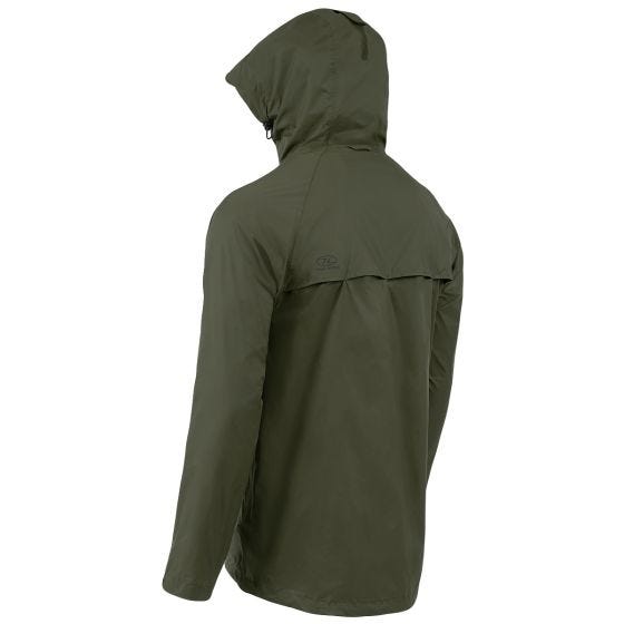 Highlander Stow & Go Jakke, der kan pakkes sammen - Olivenfarvet
