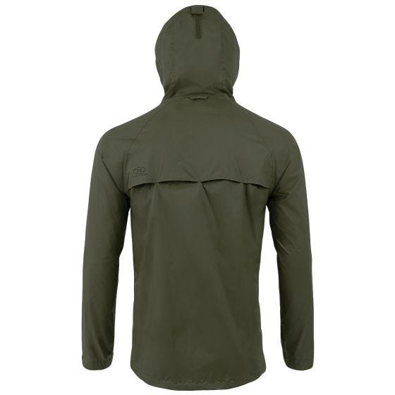 Highlander Stow & Go Jakke, der kan pakkes sammen - Olivenfarvet