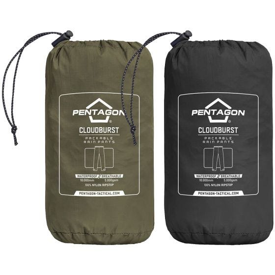 Pentagon Cloudburst Packable UNISEX Regnbukser - RAL 7013