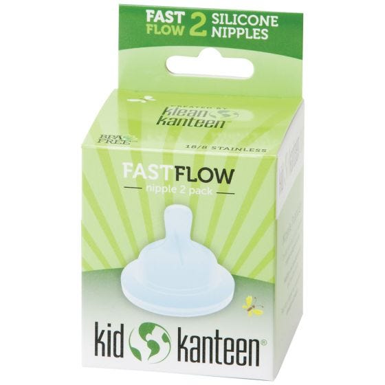Klean Kanteen Fast Flow Babynippel I Klar Silikone 2 Pak - Klar