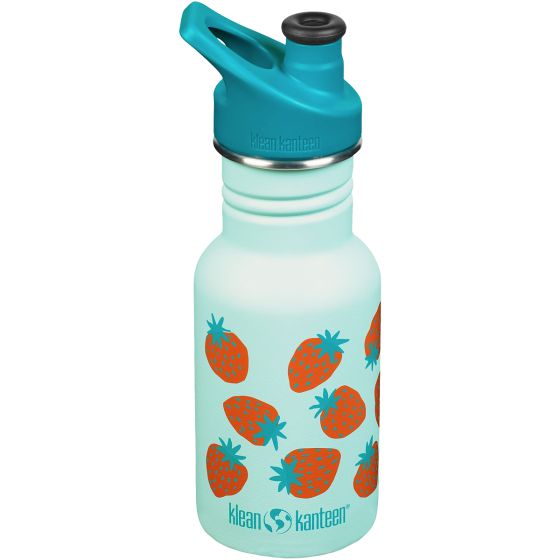 Klean Kanteen Classic Sport Cap Flaske 355 ml - Blue Tint Strawberries