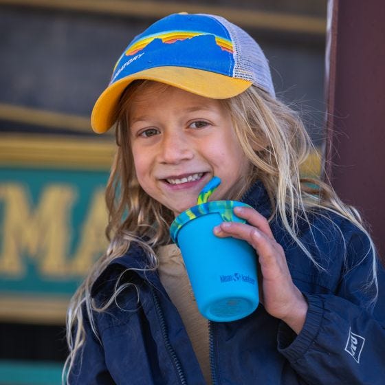 Klean Kanteen Kids 295ml w/Straw Lid Kop - Hawaiian Ocean