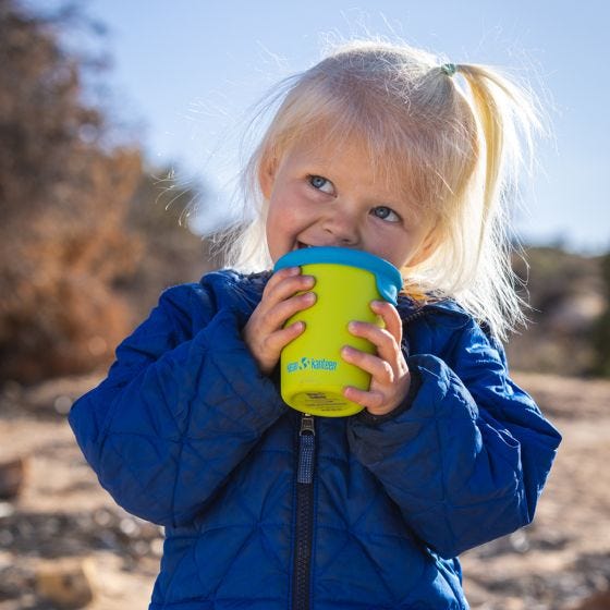Klean Kanteen Kid's Cup Sippy Lid 2-Pack - Blå/Blå Tie Dye