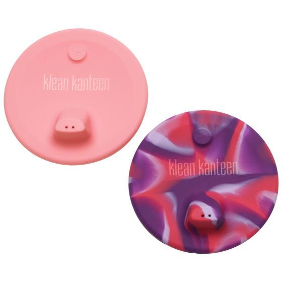 Klean Kanteen Kid's Cup Sippy Lid 2-Pack - Lyserød/Lyserød Tie Dye