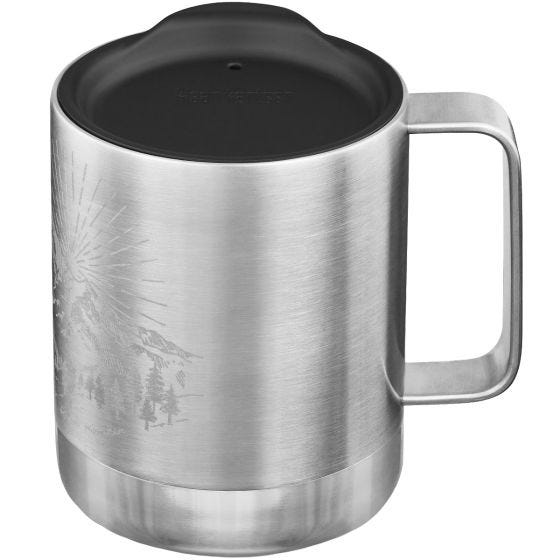 Klean Kanteen 355ml Insulated Camp Mug w/Tumbler Lid - Mountain-Brushed Stainless