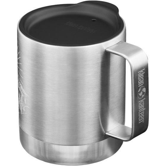 Klean Kanteen 355ml Insulated Camp Mug w/Tumbler Lid - Mountain-Brushed Stainless