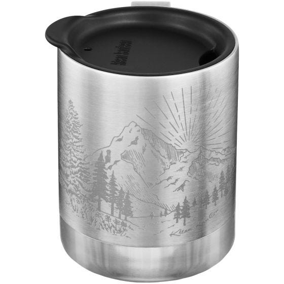 Klean Kanteen 355ml Insulated Camp Mug w/Tumbler Lid - Mountain-Brushed Stainless