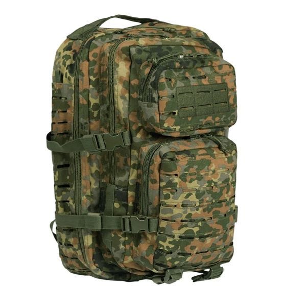Mil-Tec US Stor Assaultpakke Laserskåret - Flecktarn