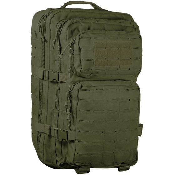 Mil-Tec US Stor Assaultpakke Laserskåret - Olivenfarvet