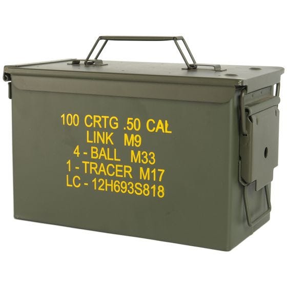 Mil-Tec US M2A1 Cal.50 Ammunitionskasse - Olivenfarvet