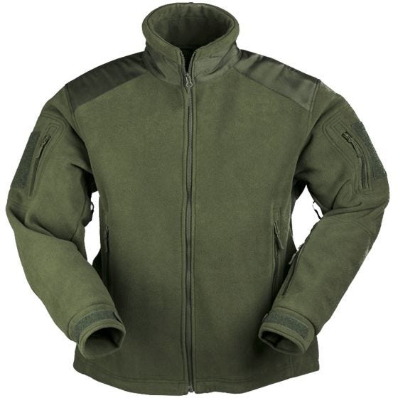 Mil-Tec Delta Fleece-jakke - Olivenfarvet